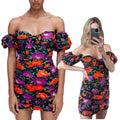 NWT Zara Bloggers Fave Ruched Bardot Off Shoulder Puff Sleeve 80’s Inspired Mini Dress&nbsp;