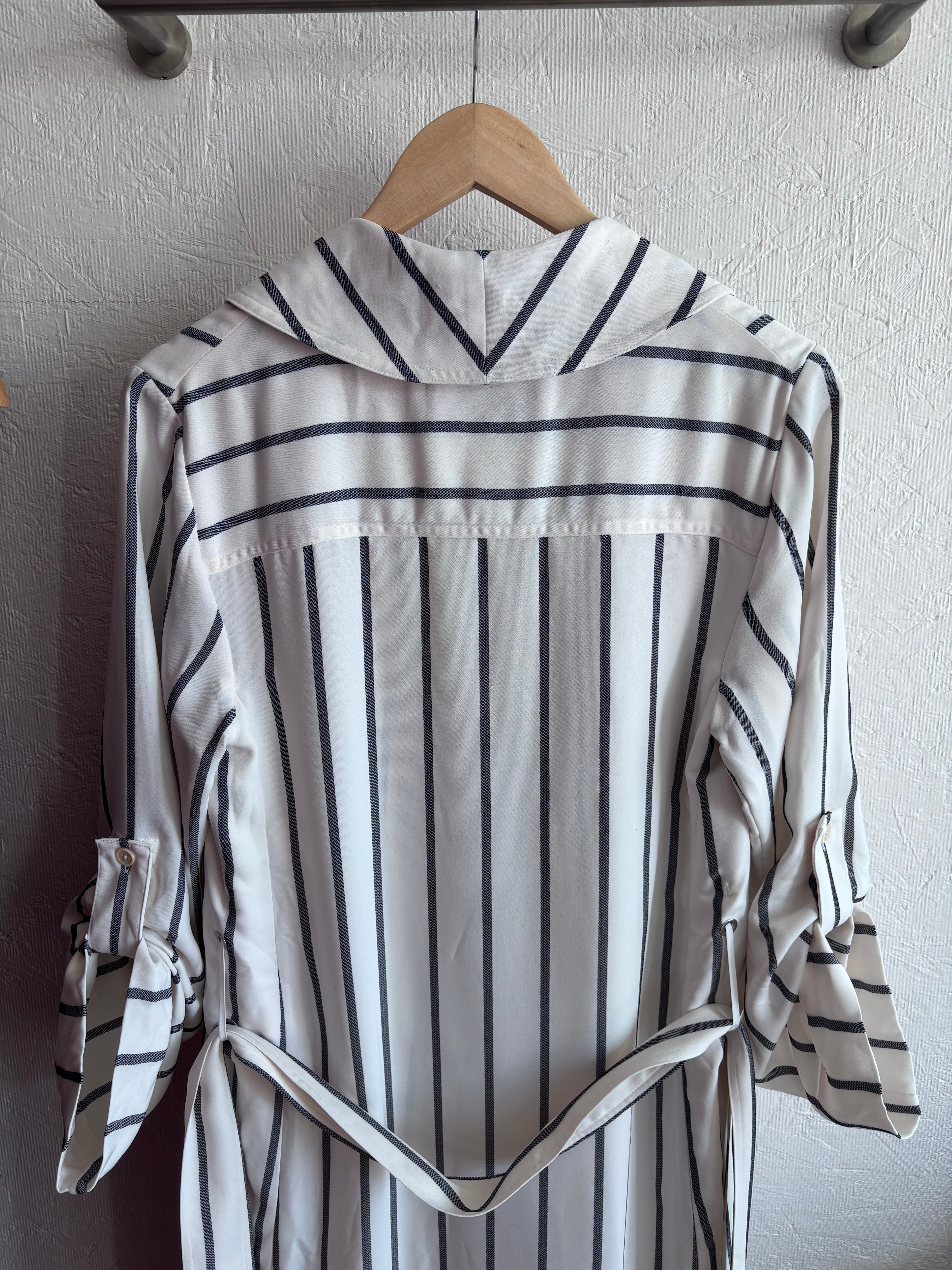 Babaton Aritzia Pinstripe Stripe Khalo Robe Belted Jacket
