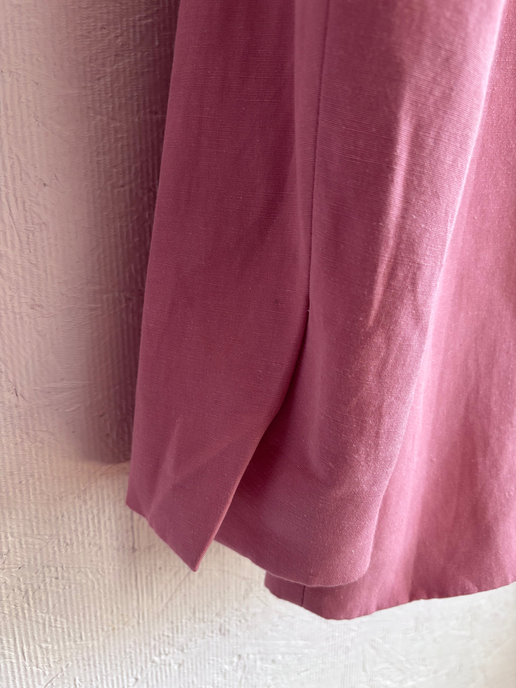Zara Blush Rose Pink Oversized Linen Blend Single Button Tailored Blazer Jacket