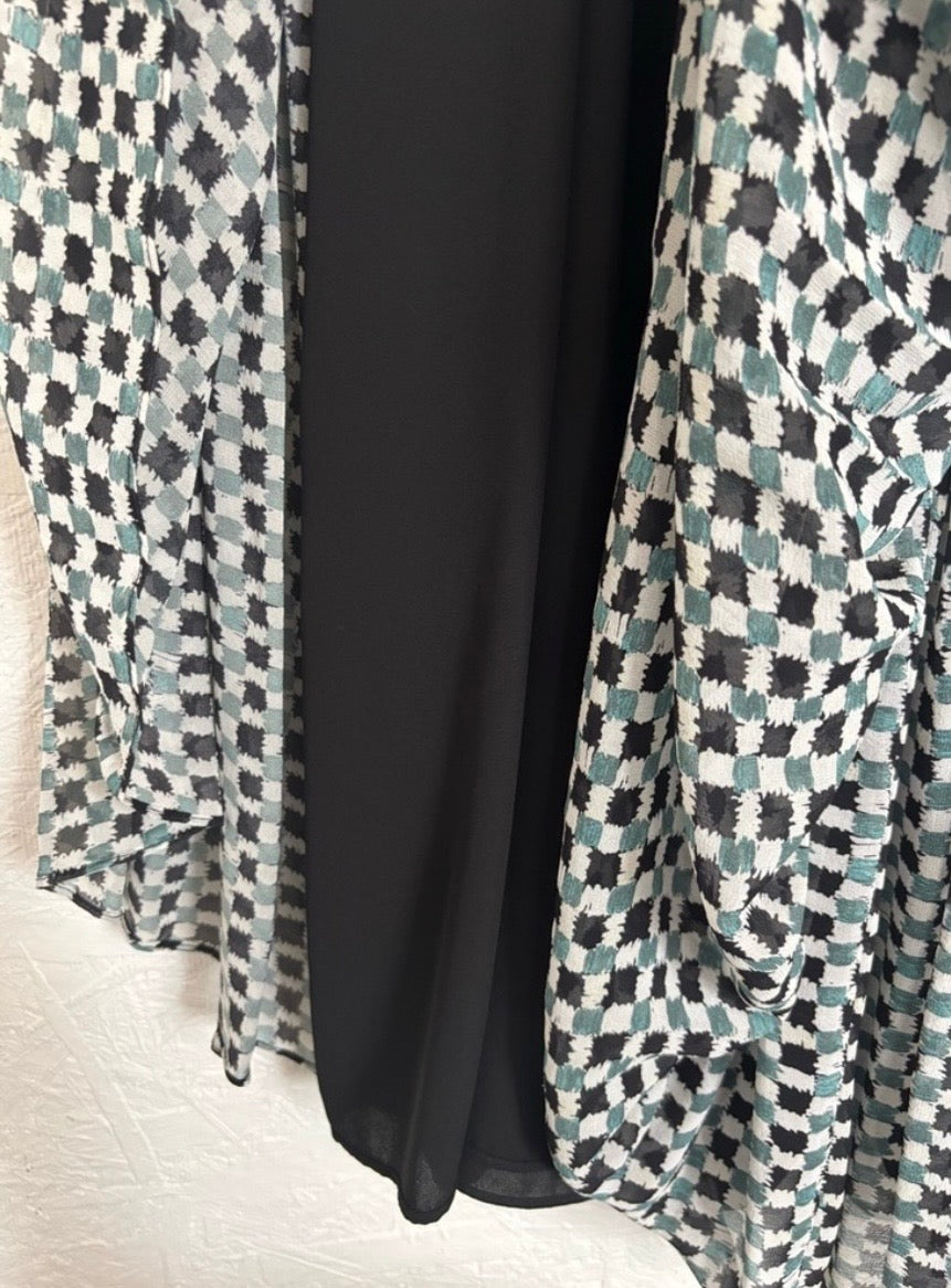 Proenza Schouler Silk Long Ruffle Raw Edge Hem Mock Neck A Line Maxi Dress