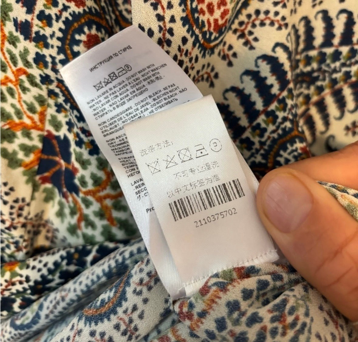ETRO Mosaic Paisley Print Tassel Long Sleeve Maxi Boho Dress