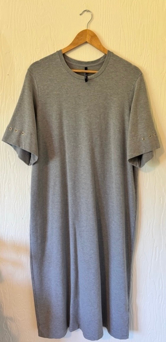 Mother of Pearl No Frills Grey Gray Organic Cotton T Shirt Jersey Maxi Midi Dress
