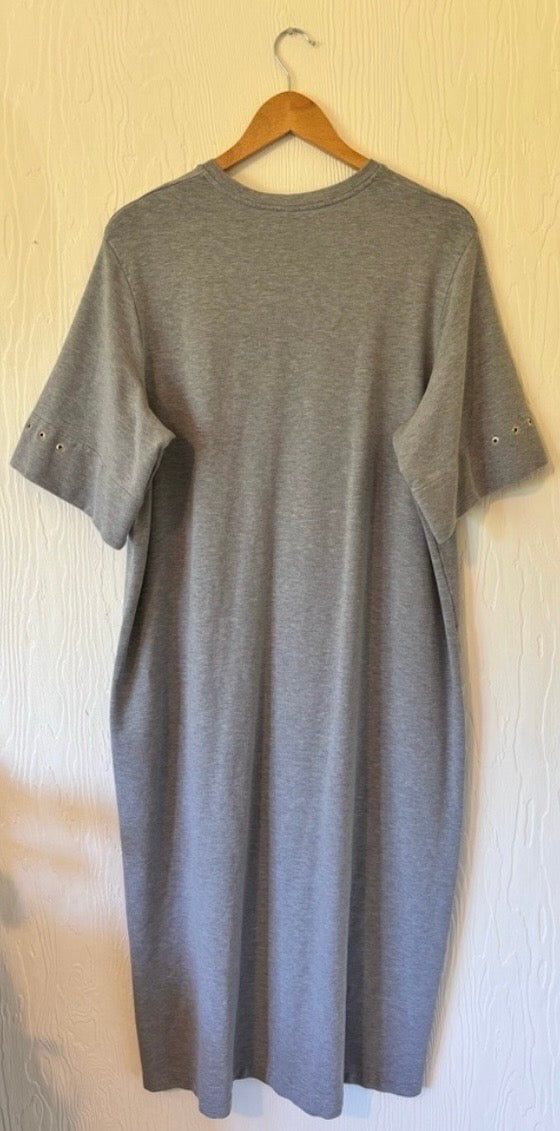 Mother of Pearl No Frills Grey Gray Organic Cotton T Shirt Jersey Maxi Midi Dress