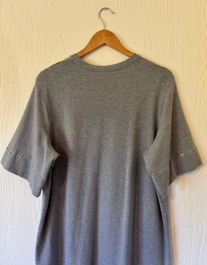 Mother of Pearl No Frills Grey Gray Organic Cotton T Shirt Jersey Maxi Midi Dress