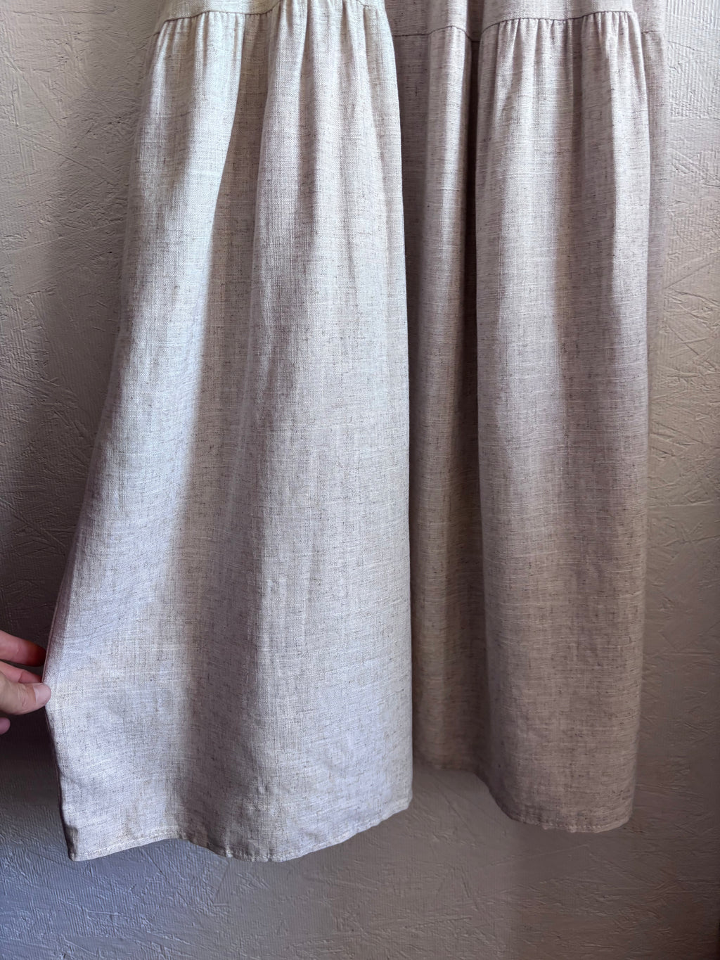 NWT Oak + Fort Cream Ecru Oatmeal Linen Blend Maxi Midi Dress