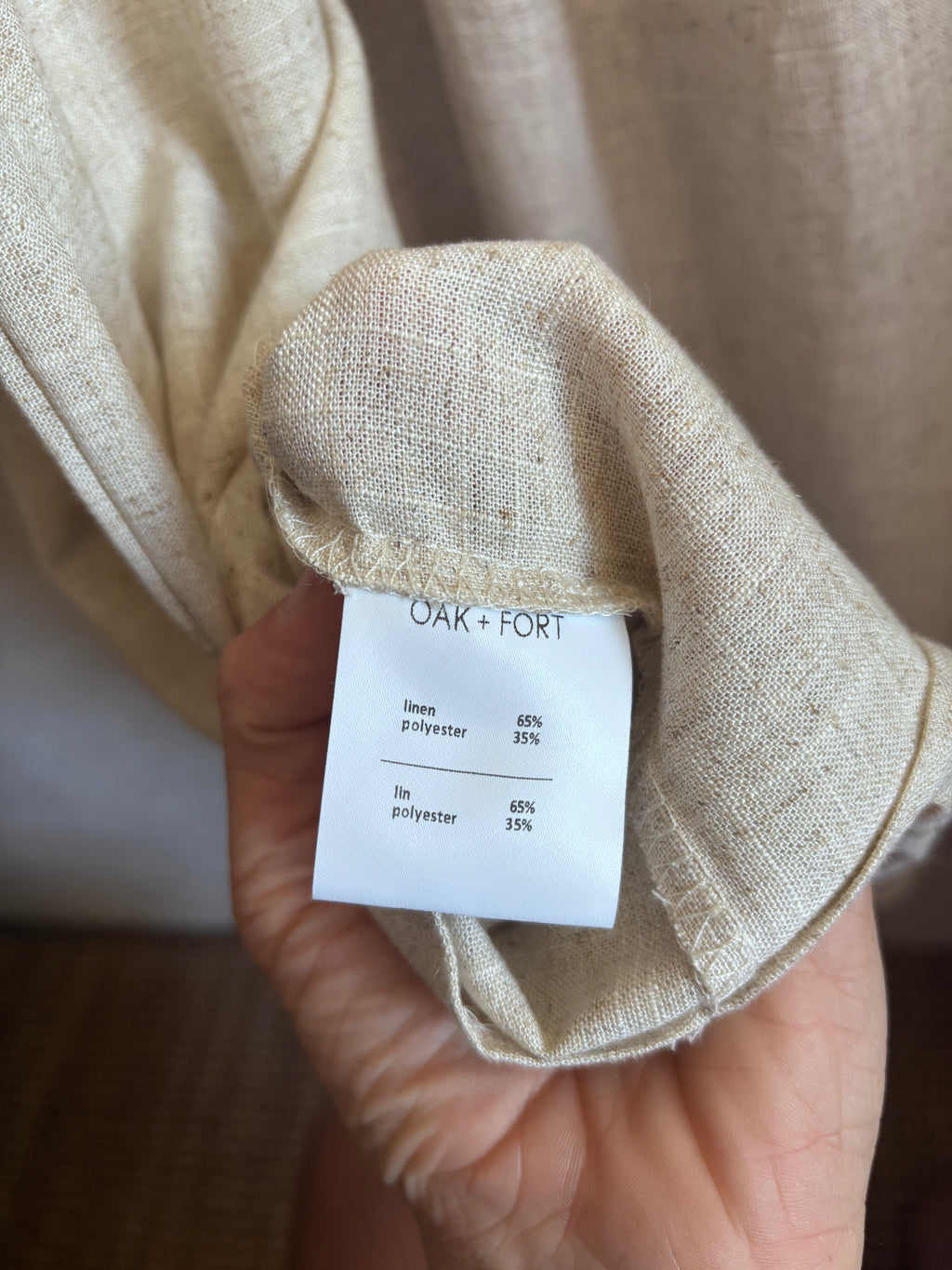 NWT Oak + Fort Cream Ecru Oatmeal Linen Blend Maxi Midi Dress