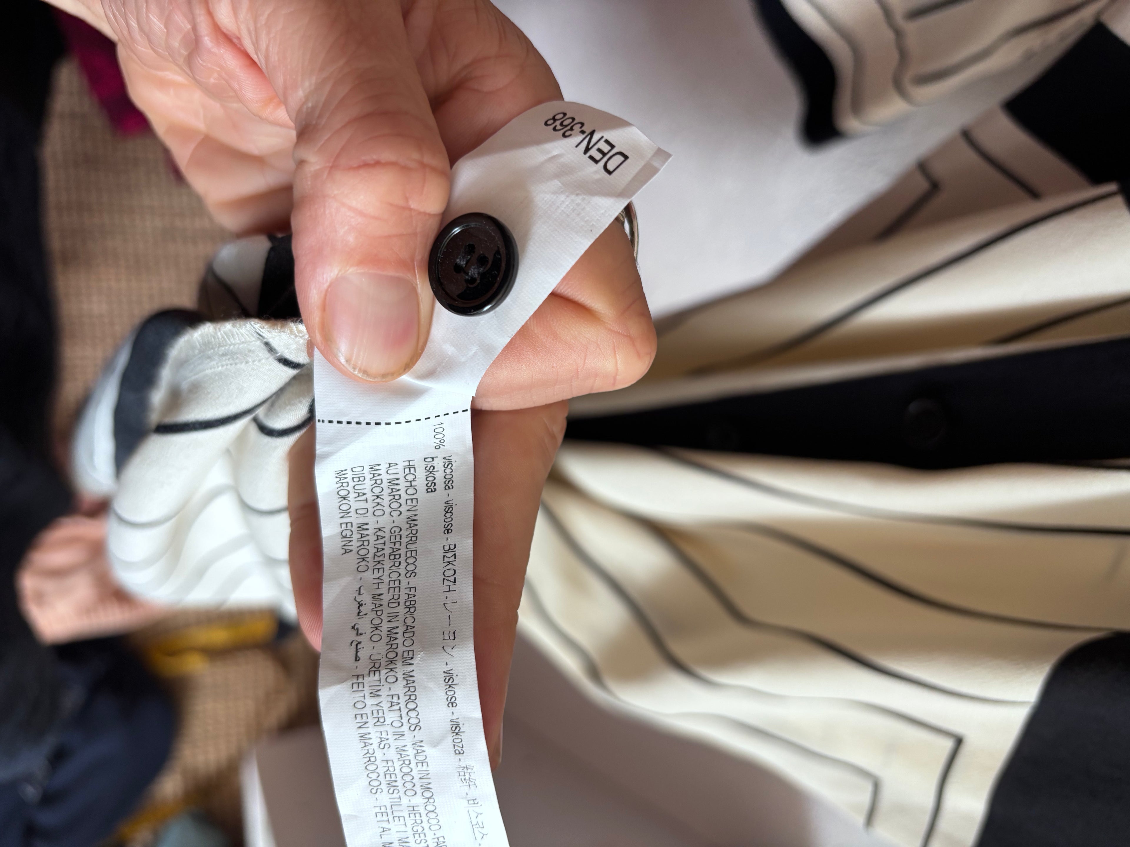 Zara Bloggers FavenCream and Black Stripe Long Sleeve Collared Button Down Midi Shirt Dress