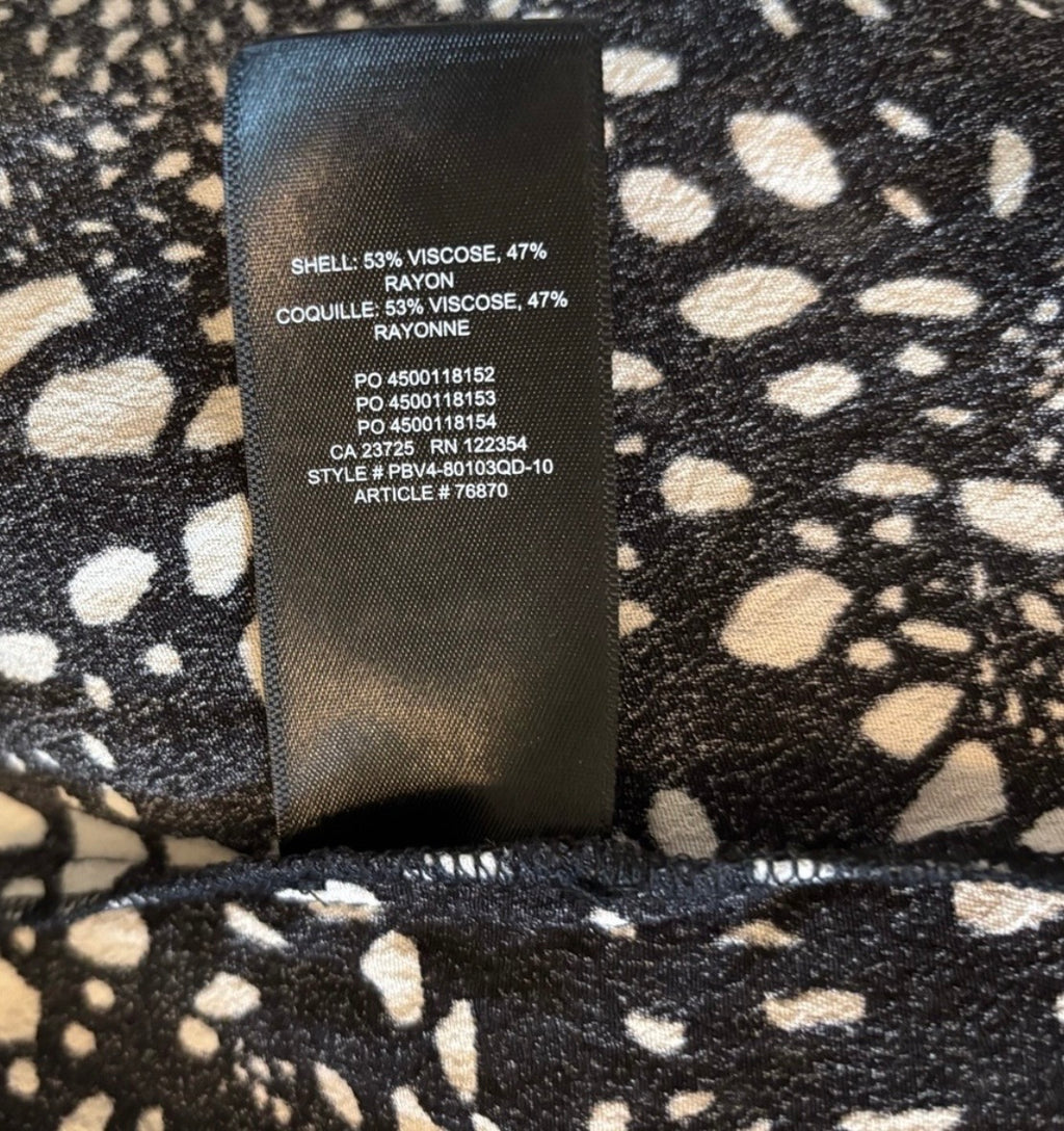 Wilfred Aritzia Button Down Collared Short Sleeve Midi Maxi Shirt Animal Print Silhouette Dress