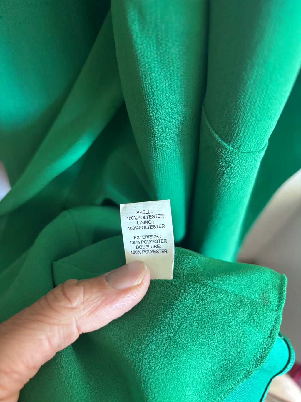NWT Ramy Brook Emerald Jade Green Satin Charmeuse Mini Knot Detail Wrap Dress