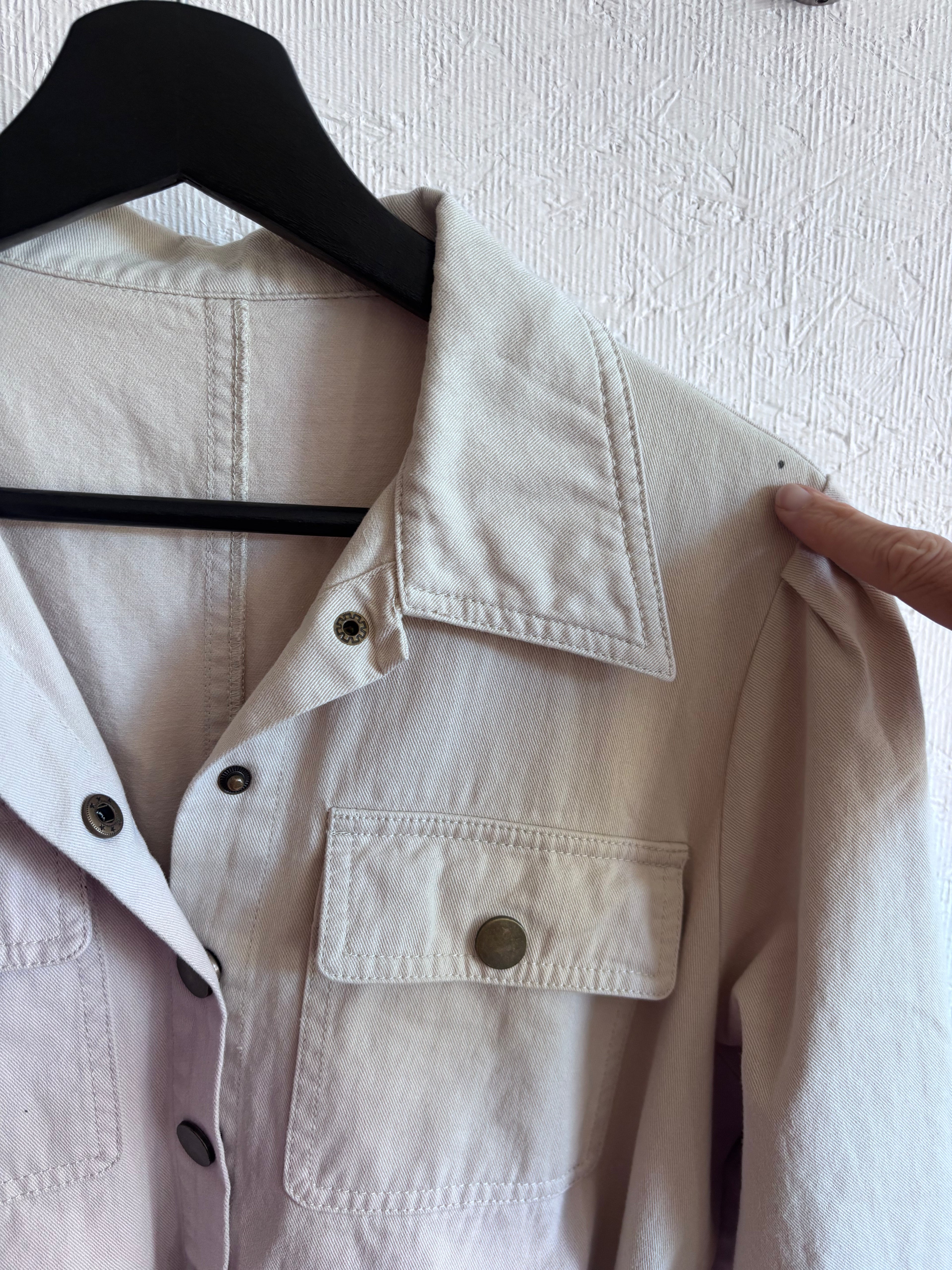 Brandless Cream Belted Button Down Oversized Utility Combat Shorts Playsuit
