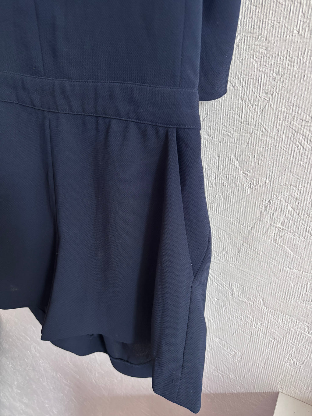 Club Monaco Navy Blue Crepe V Neck Sleeveless Romper Playsuit