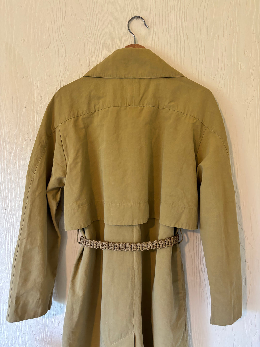 Vince Organic Cotton Khaki Tan Trench Coat Jacket