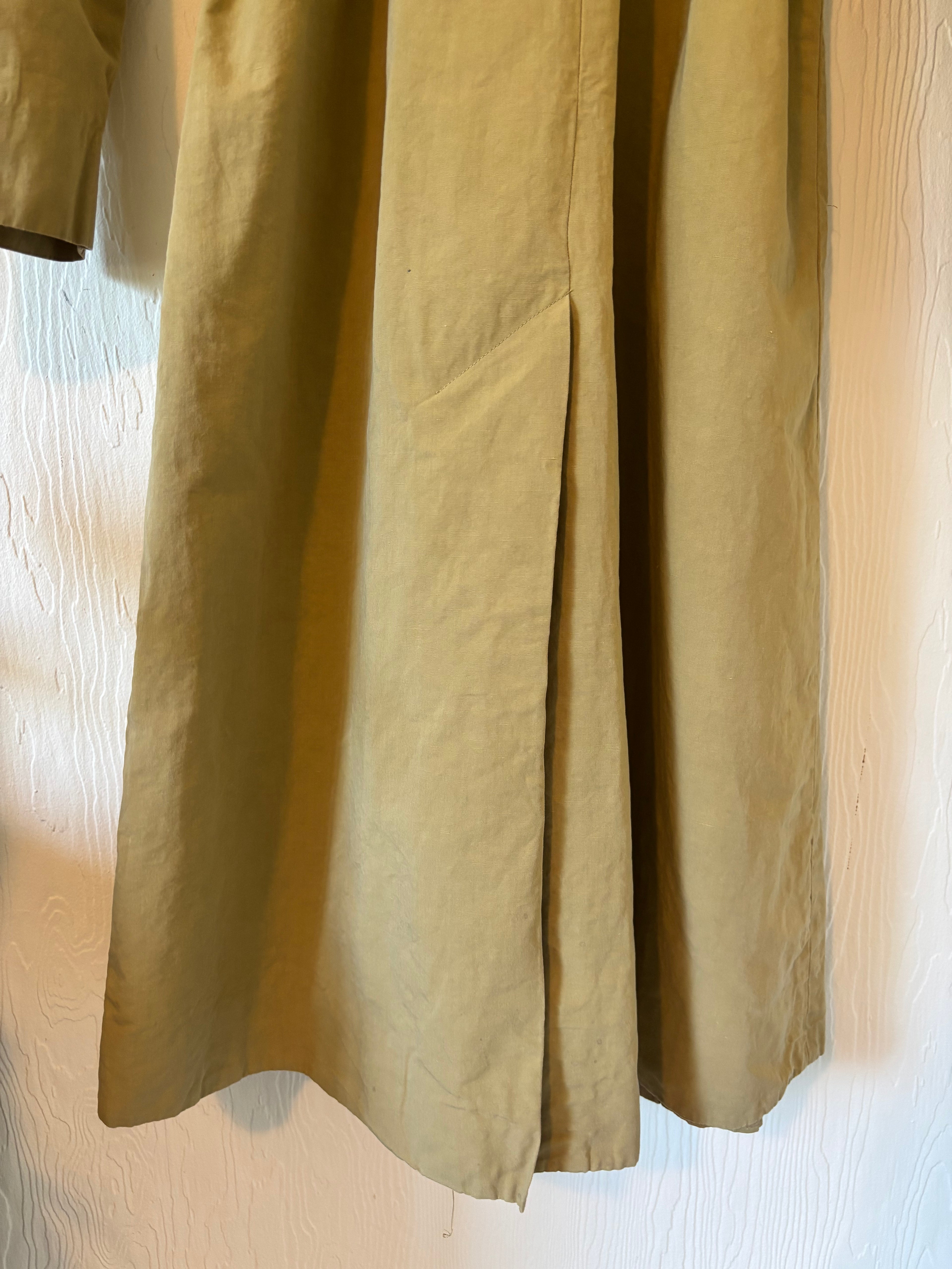 Vince Organic Cotton Khaki Tan Trench Coat Jacket