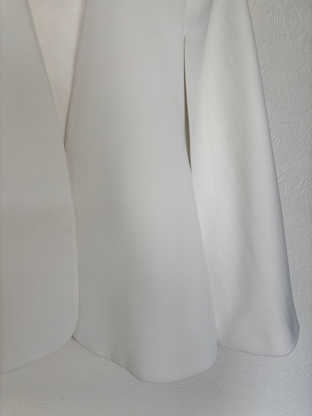 Zara ZW Collection White Cape Blazer Sleeveless Vest Bridal Minimalist