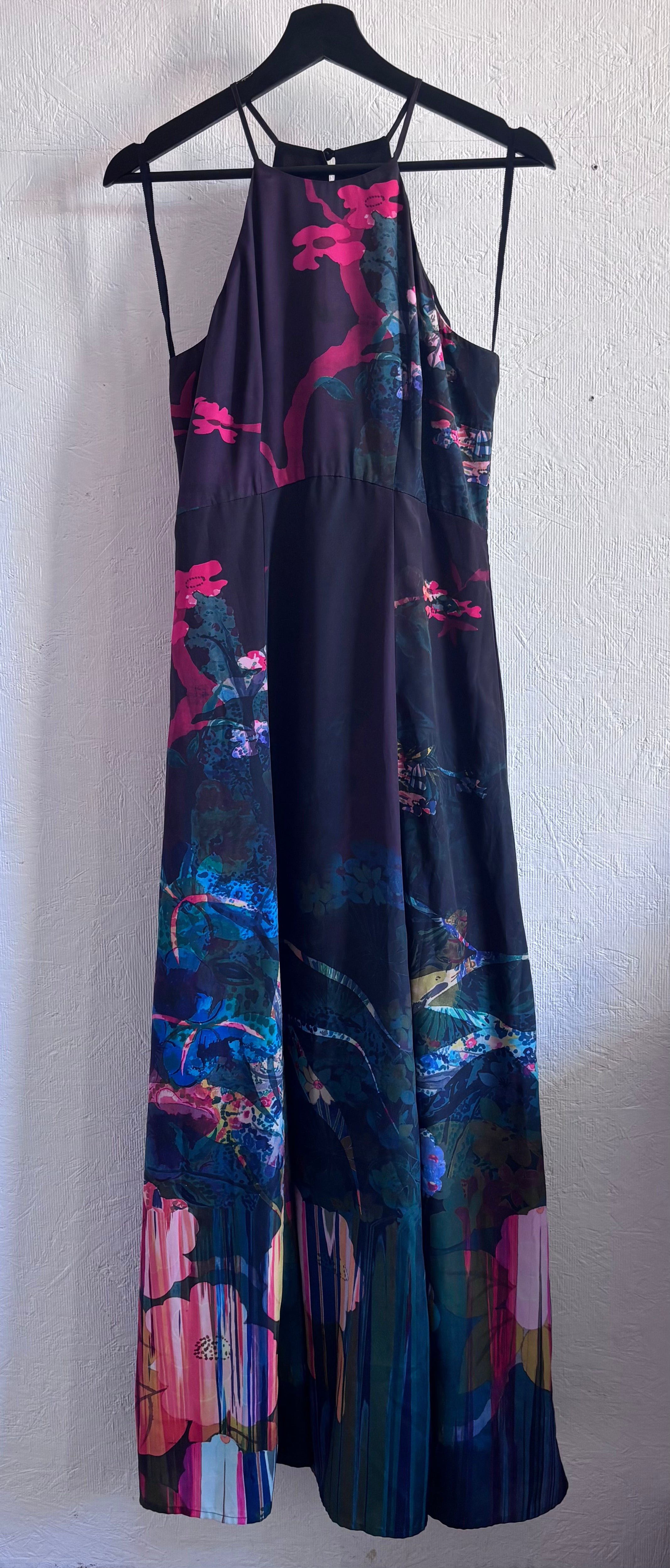 Anthropologie Moulinette Soeurs Vetements Cadence Sleeveless Multicolour Halter Floral Print Maxi Dress
