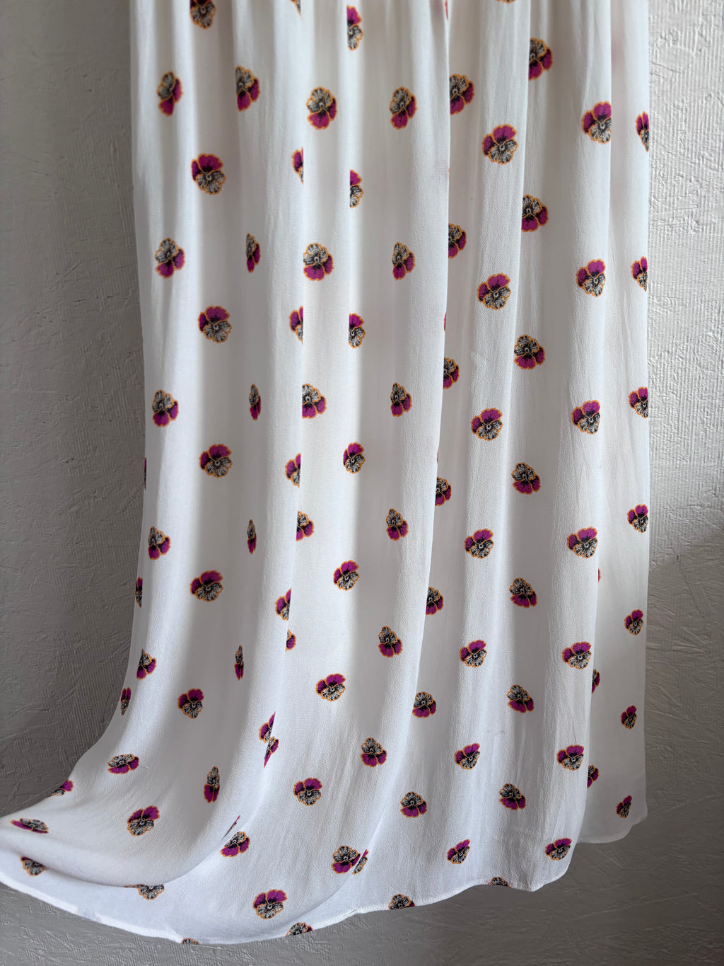 Babaton Aritzia Noel White Floral Print Spaghetti Strap Midi Dress