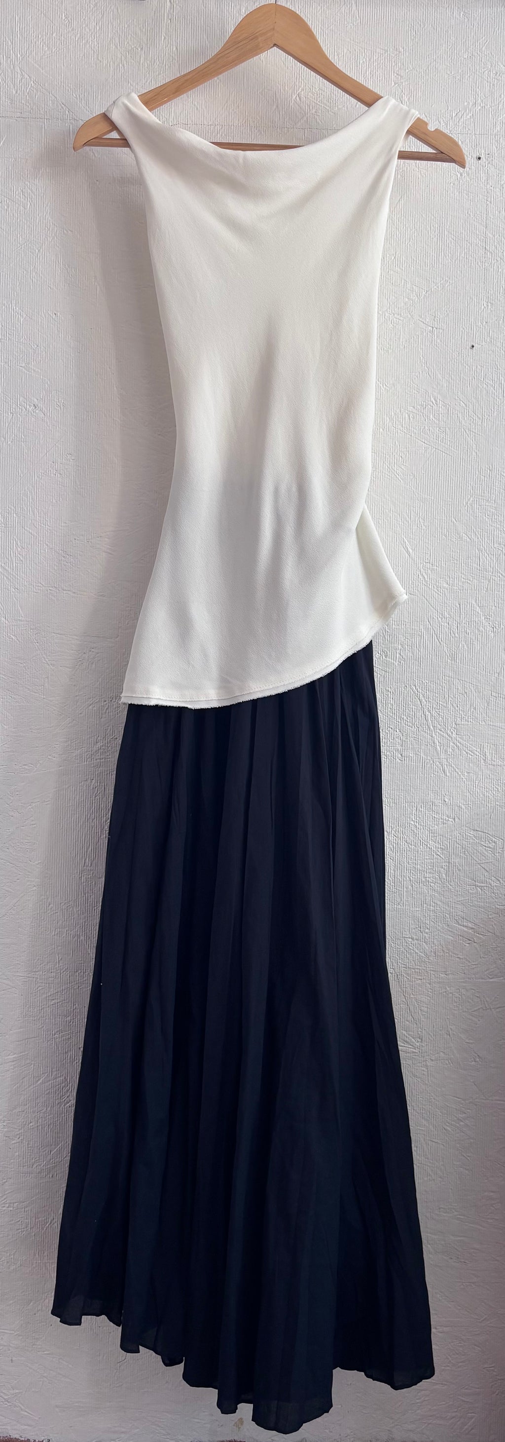 NWOT ZW Collection Zara Combination Halter Black White Sleeveless Maxi Dress