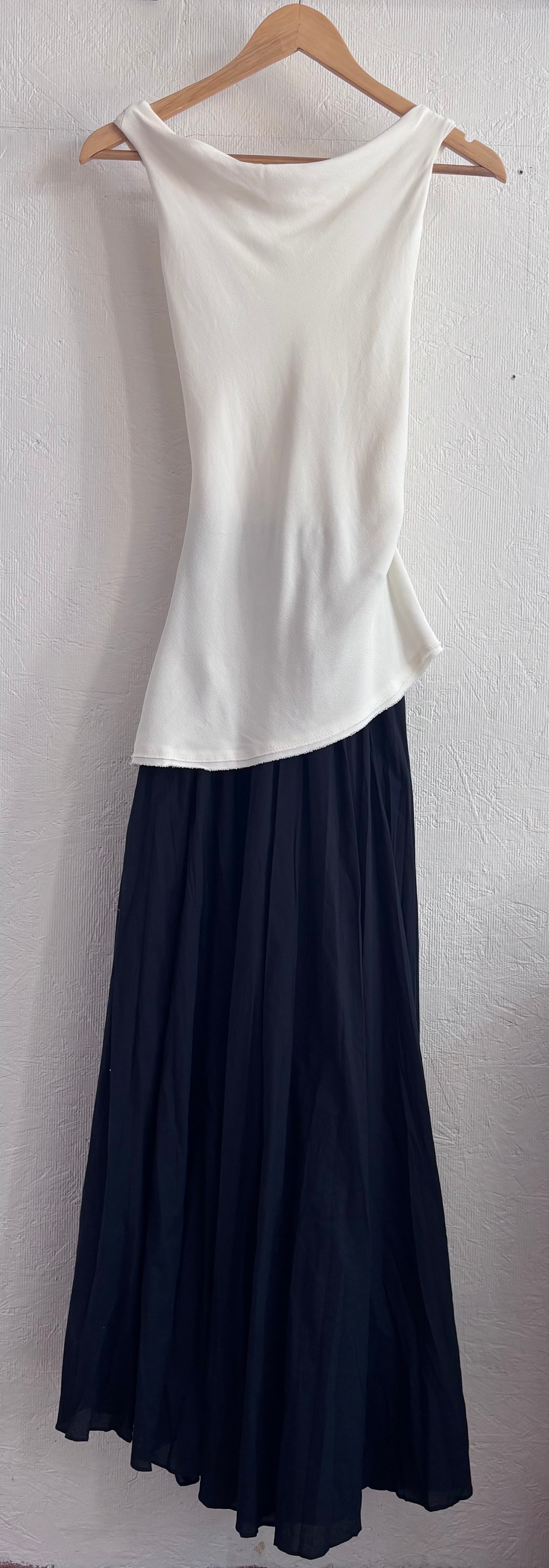 NWOT ZW Collection Zara Combination Halter Black White Sleeveless Maxi Dress