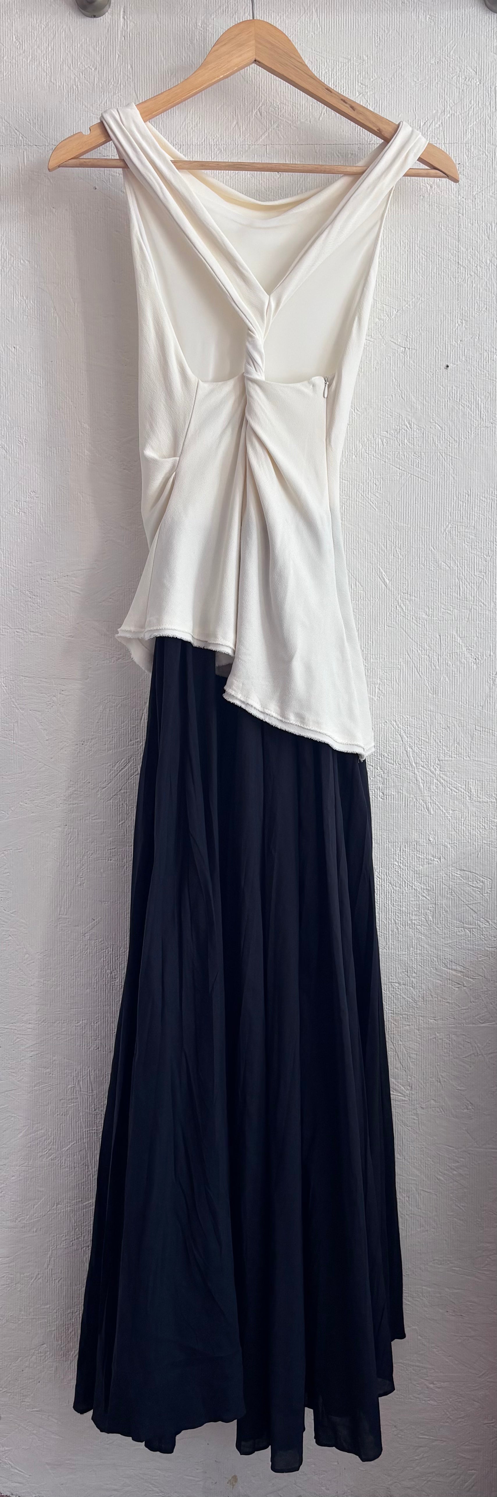 NWOT ZW Collection Zara Combination Halter Black White Sleeveless Maxi Dress